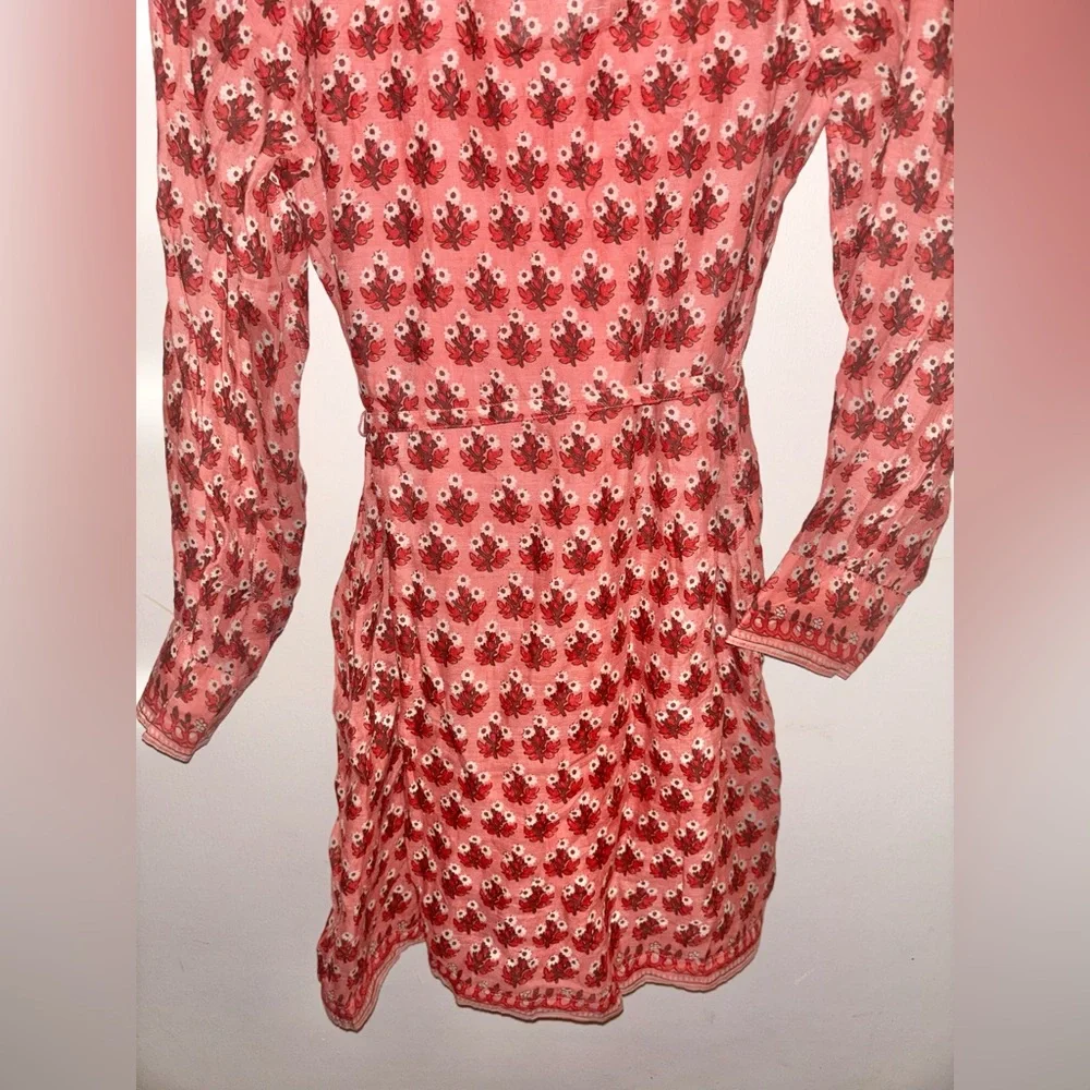 NWT J.Crew Cabana mini dress in block-print ramie Medium Floral Bohemian Preppy